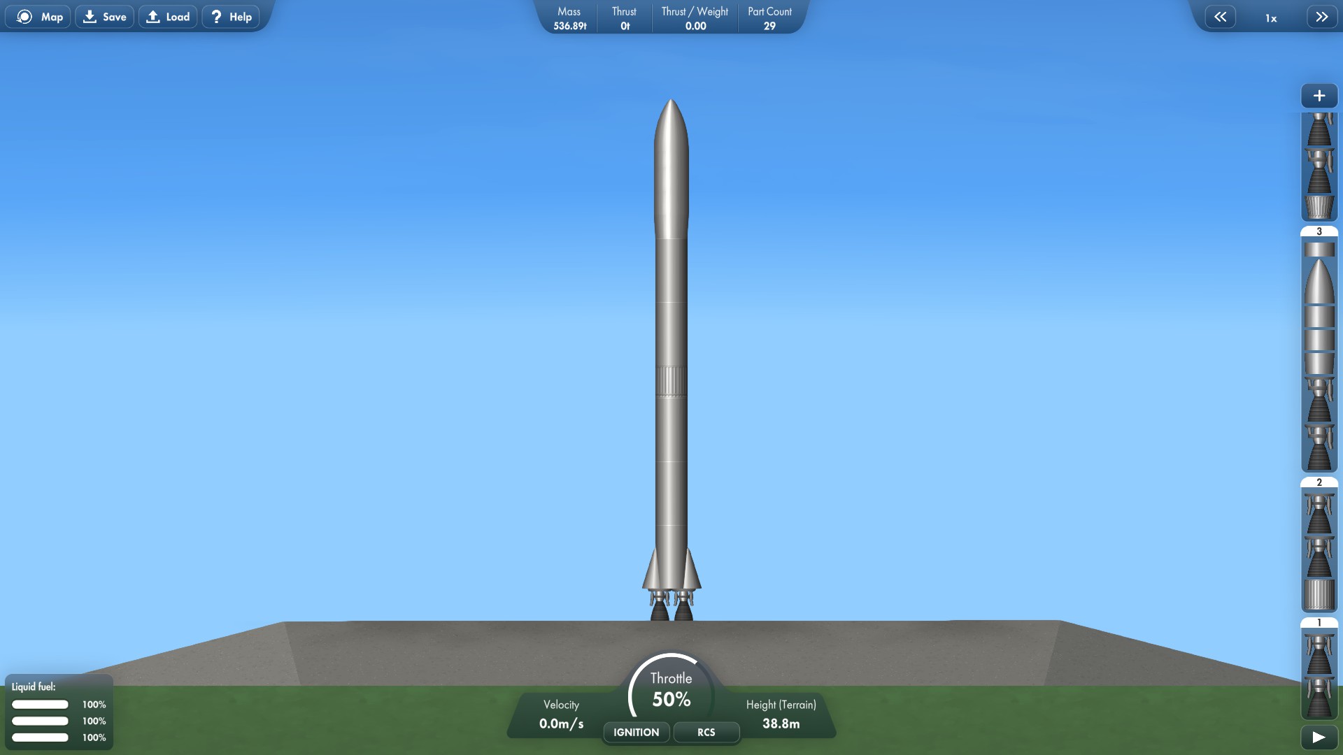 XS-P - Fictional Rocket — Spaceflight Simulator blueprint