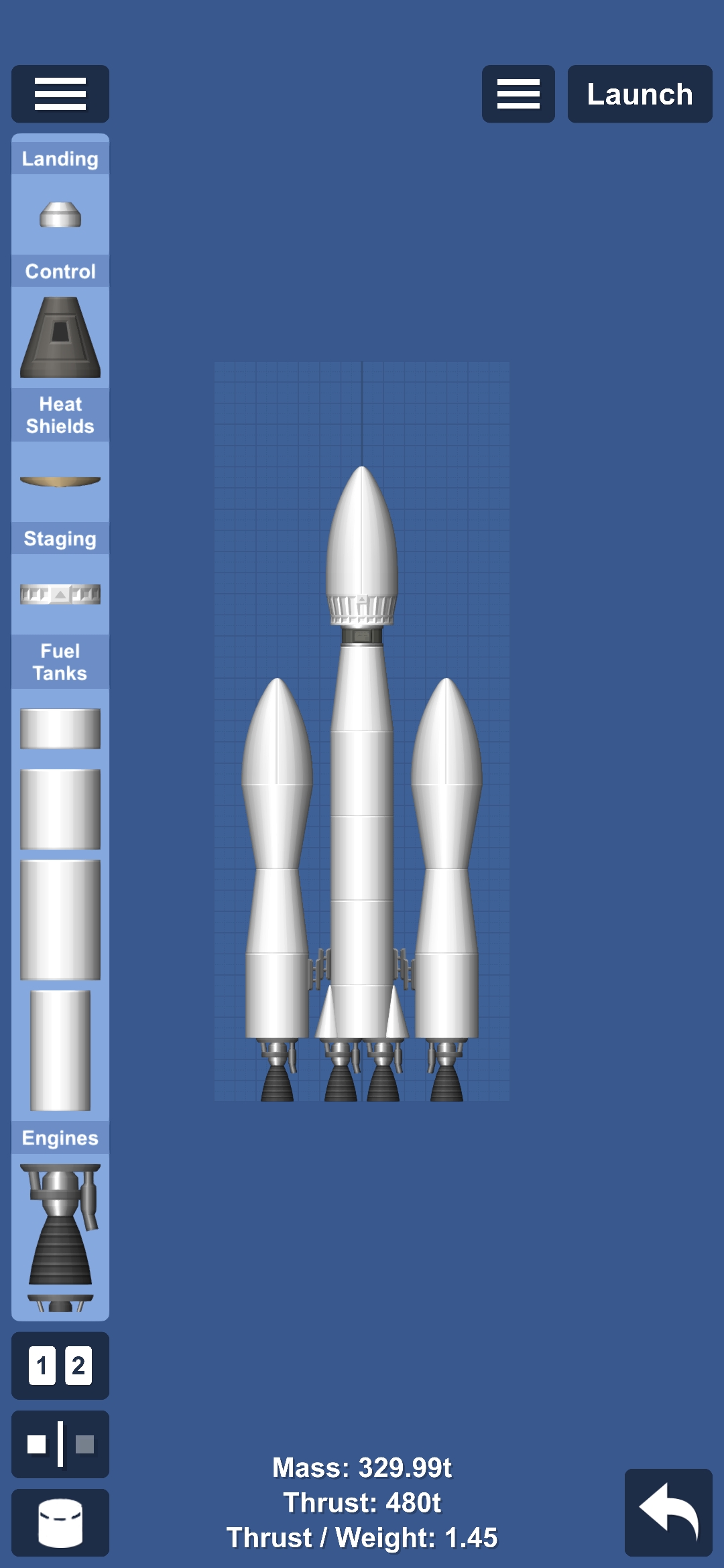 Powerful probe launcher — Spaceflight Simulator blueprint